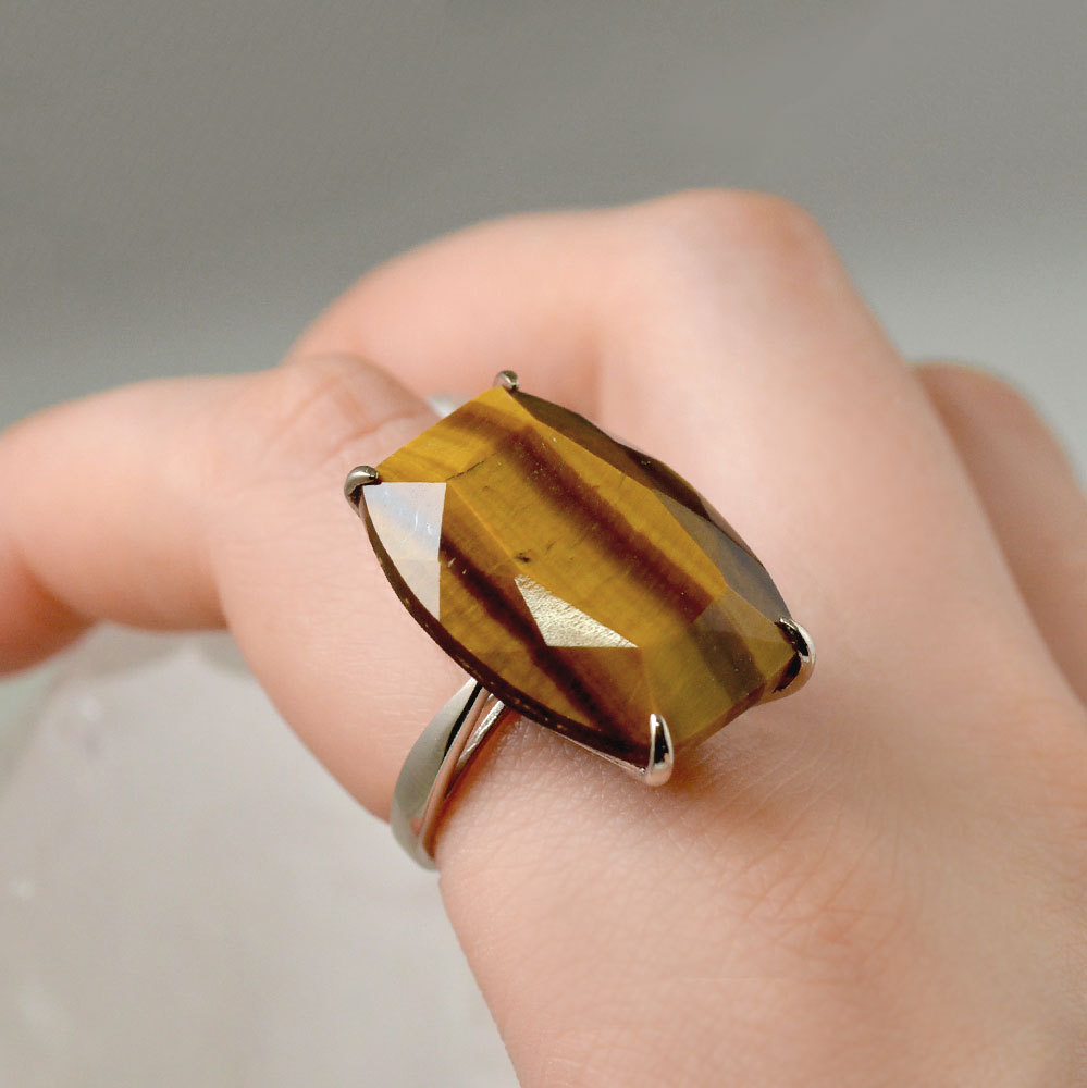 SV925 アメシスト・タイガーアイ リング