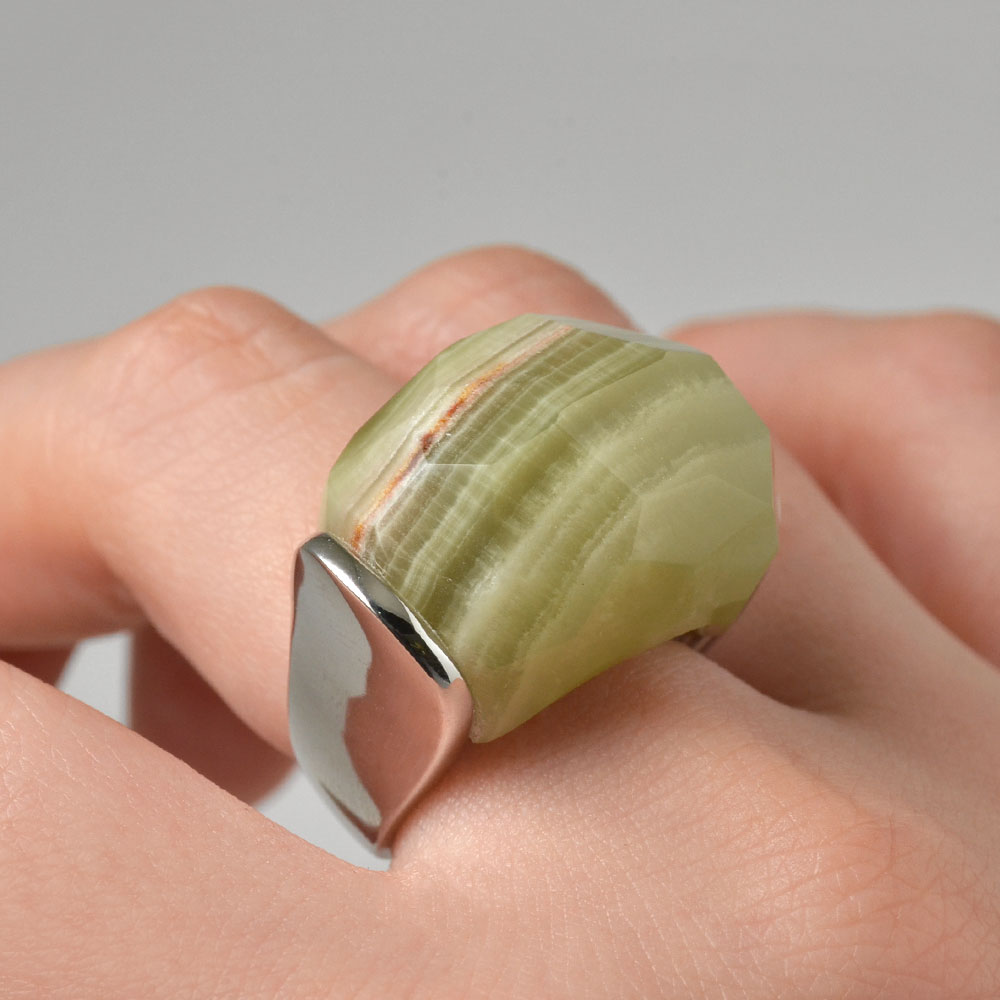 SV925 カルサイトマーブル リング