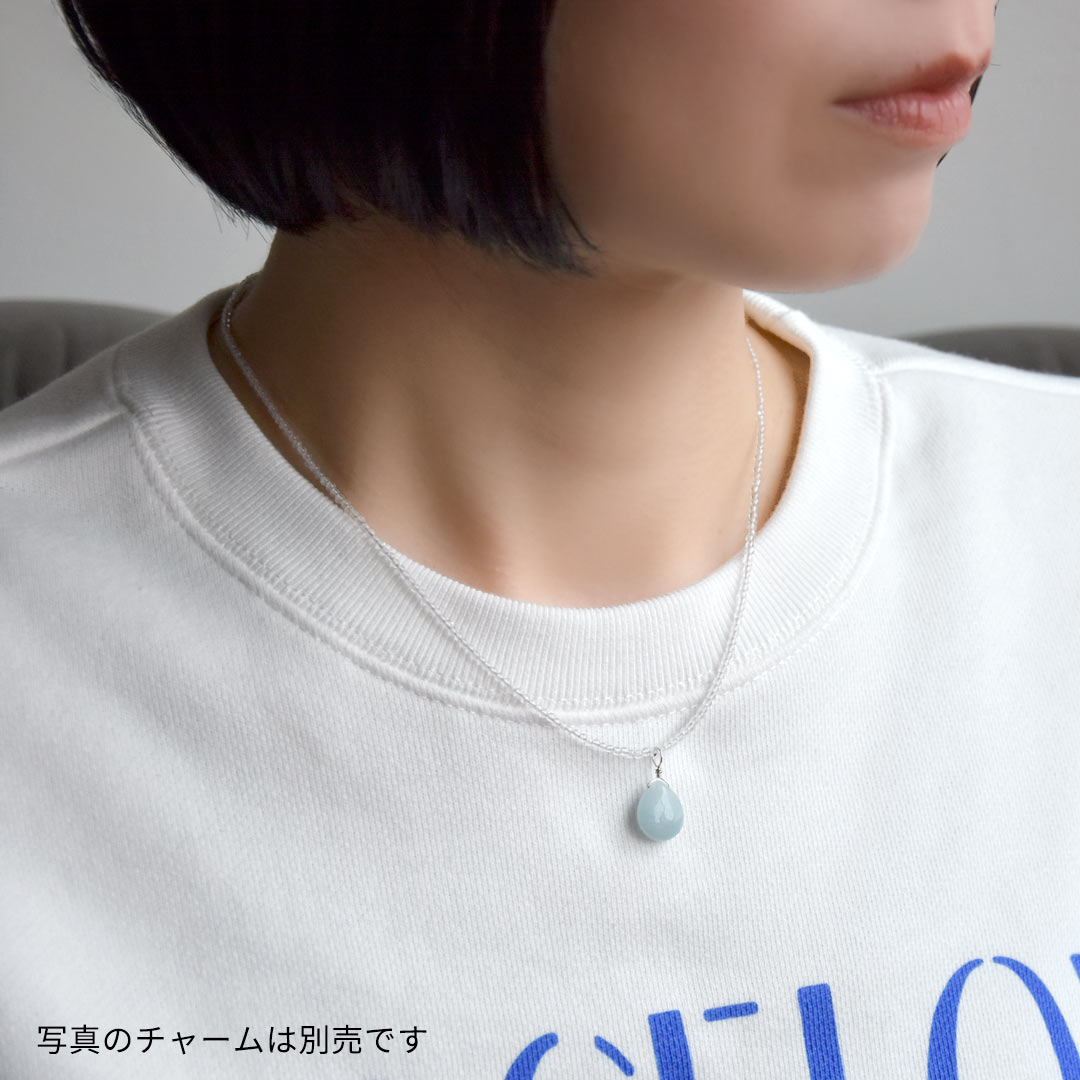 カラーで選ぶラウンドネックレス (2mm)　水晶【Fortune Stone Table】
