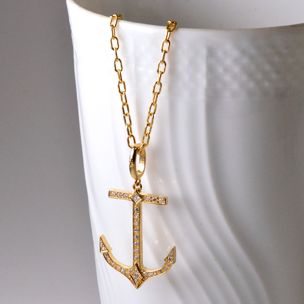 SV925 キュービックジルコニア アンカーペンダント