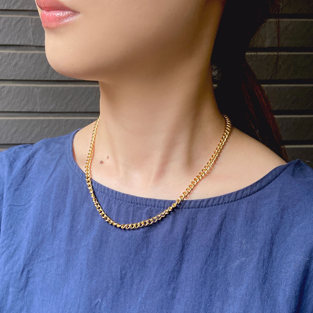 喜平チェーンネックレス(ゴールドカラー)