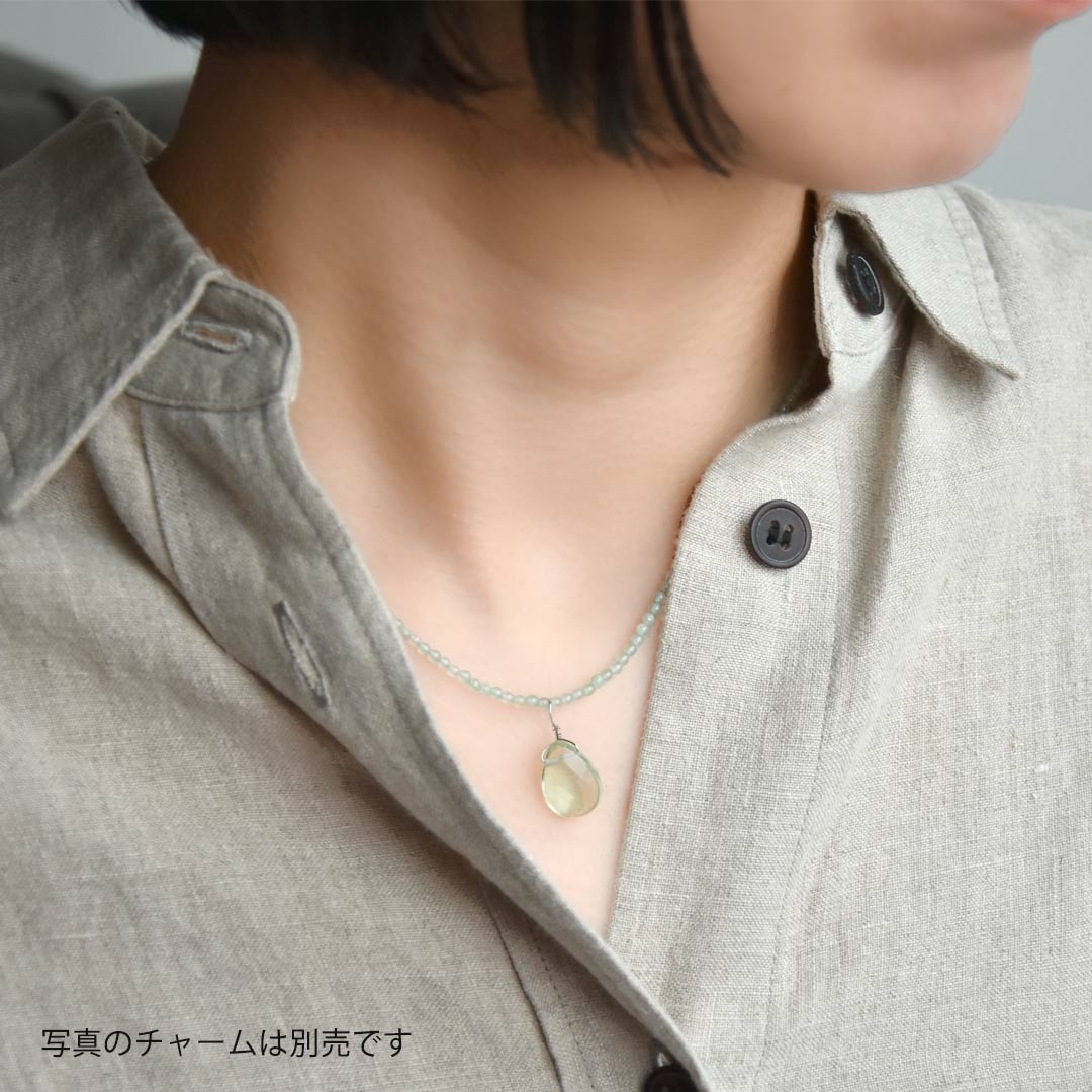 カラーで選ぶラウンドネックレス (2mm)　クリソプレイズ【Fortune Stone Table】