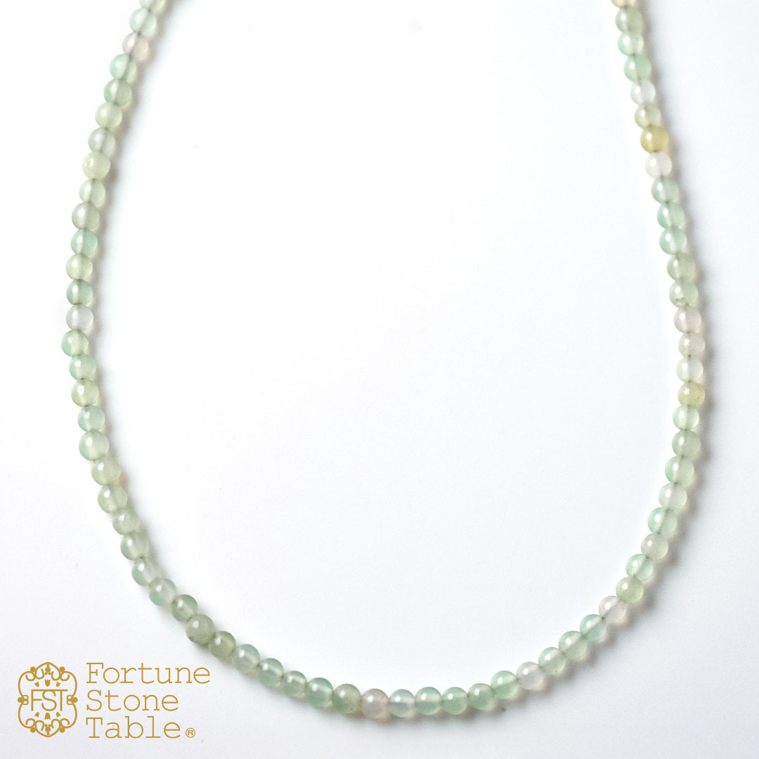 カラーで選ぶラウンドネックレス (2mm)　クリソプレイズ【Fortune Stone Table】