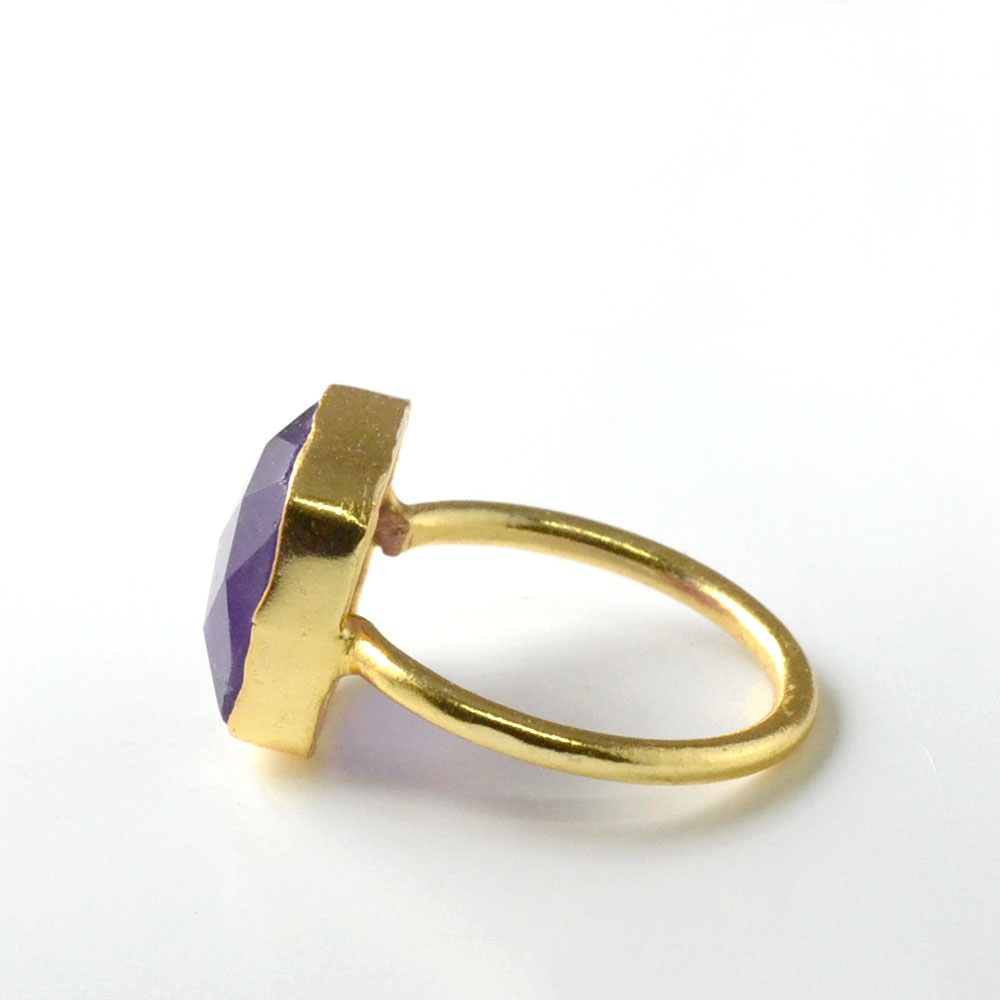 カラーストーン スクエア リング