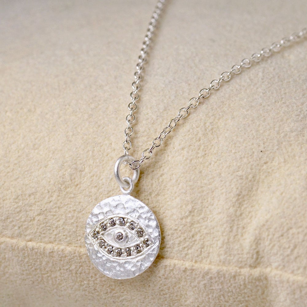 シルバー925 キュービックジルコニア eyeペンダントトップ