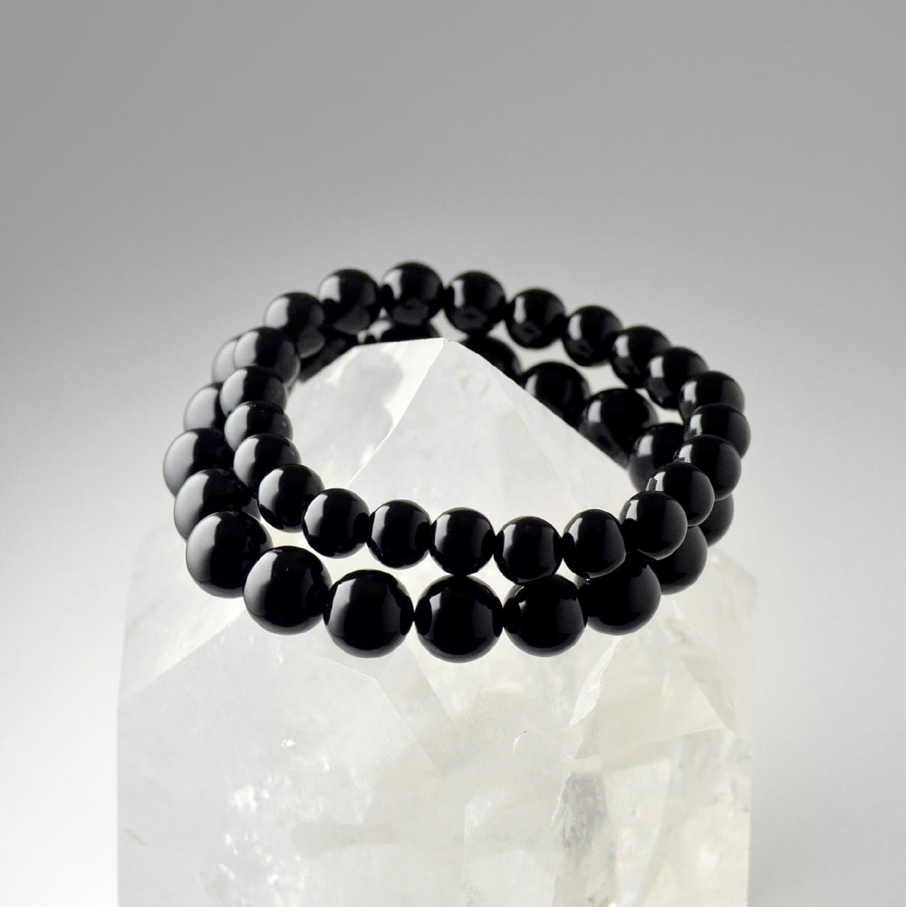 オニキス ラウンド ベーシックゴムブレス(8mm・10mm)【Basic natural stone】