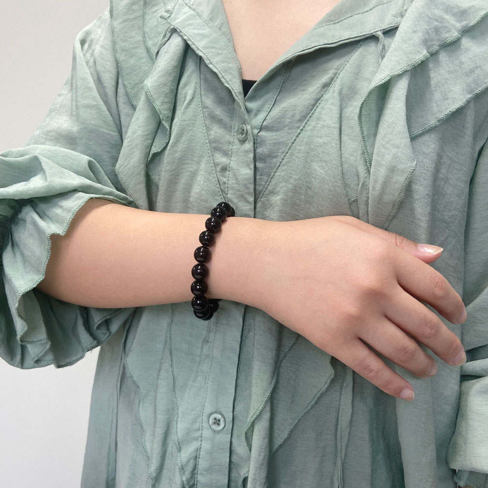 オニキス ラウンド ベーシックゴムブレス(8mm・10mm)【Basic natural stone】