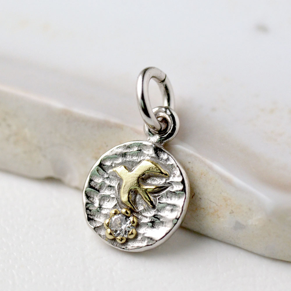 シルバー925 キュービックジルコニア バードトップ