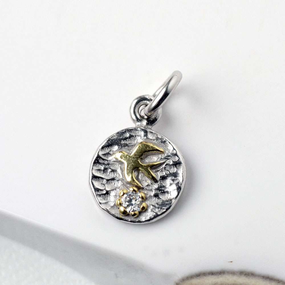 シルバー925 キュービックジルコニア バードトップ