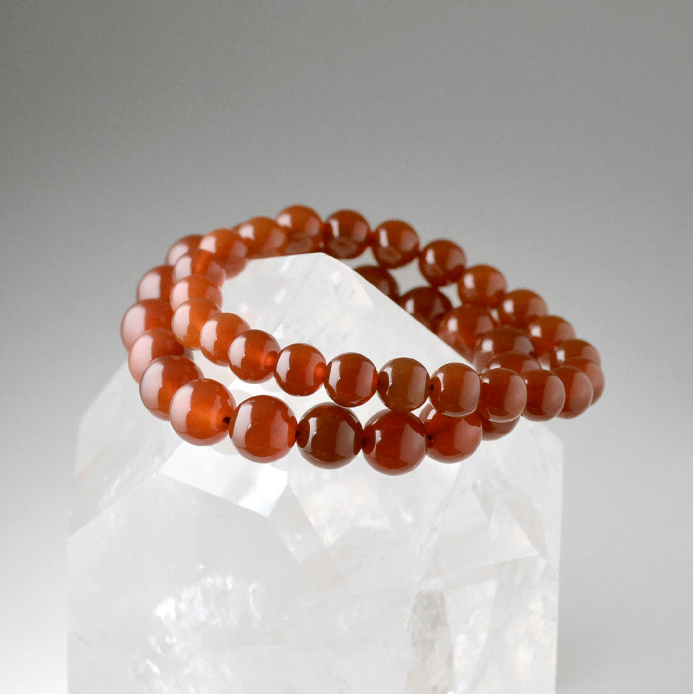 レッドアゲイト ラウンド ベーシックゴムブレス(8mm・10mm)【Basic natural stone】