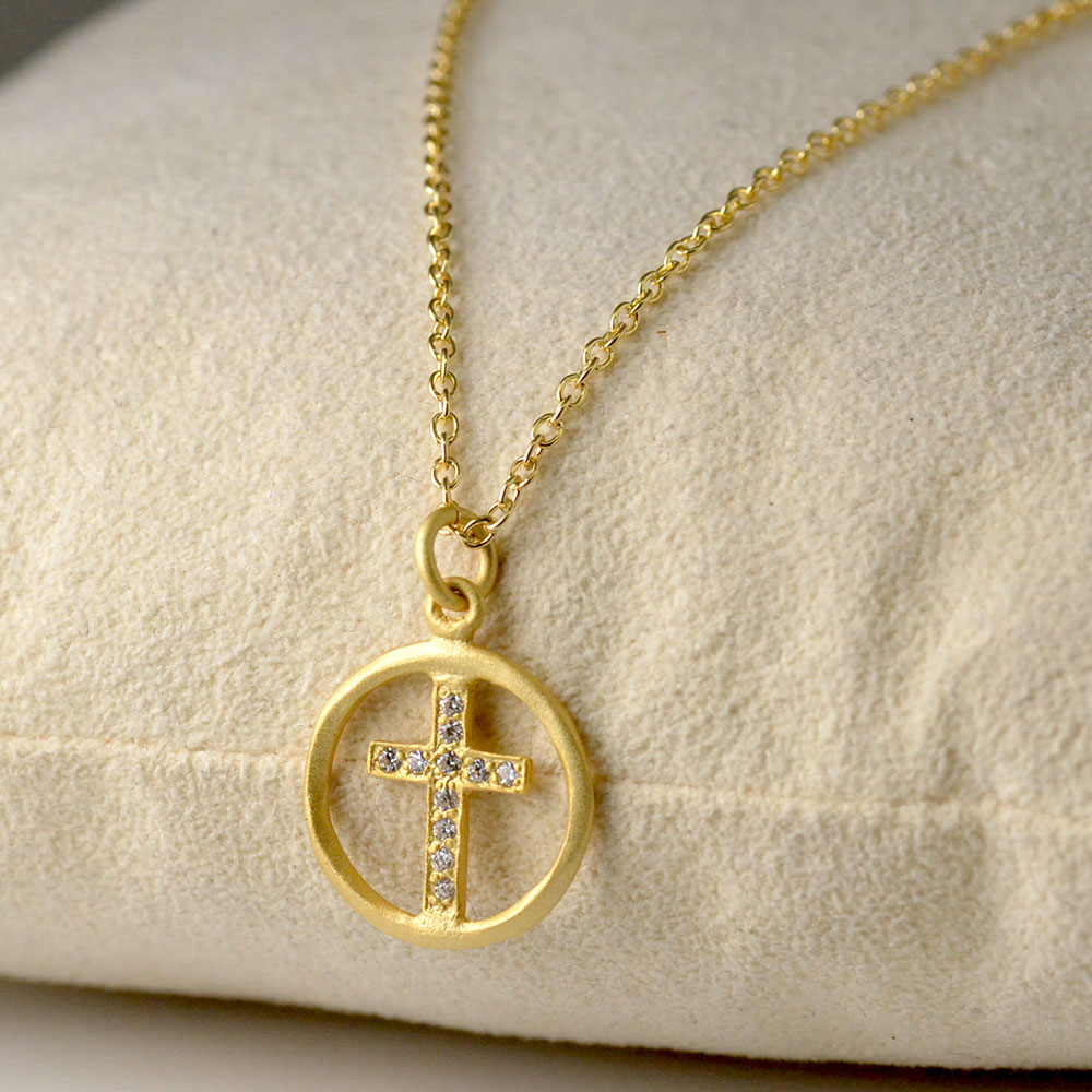 シルバー925 キュービックジルコニア ラウンド透かしクロストップ