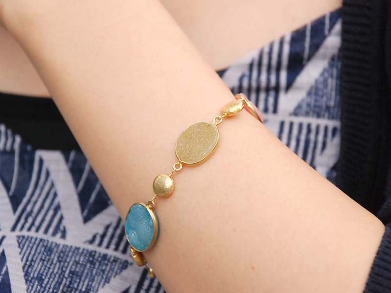 SV ドゥルージーアゲイト カラフル ブレスレット