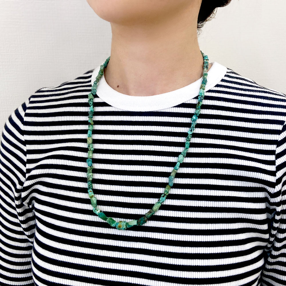 ターコイズ タンブルネックレス