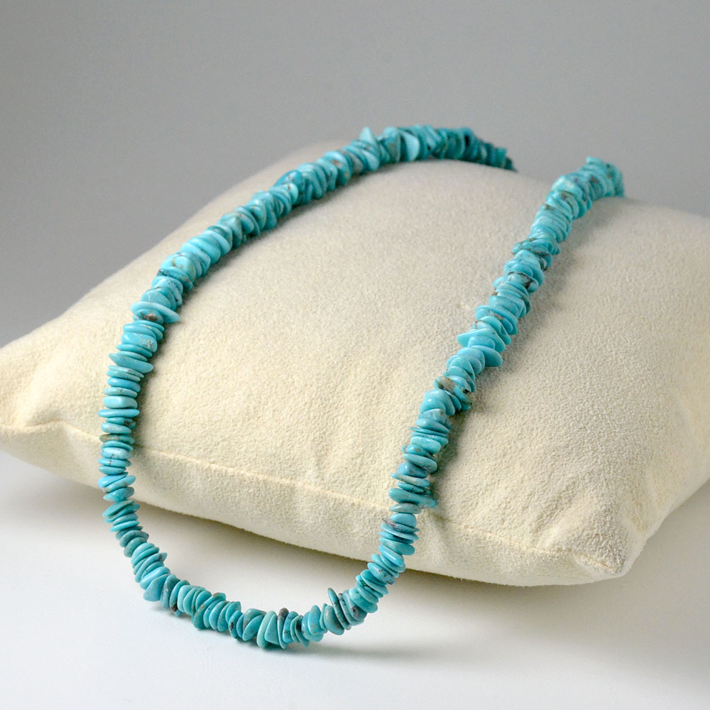 ターコイズ ライトカラー スライスネックレス