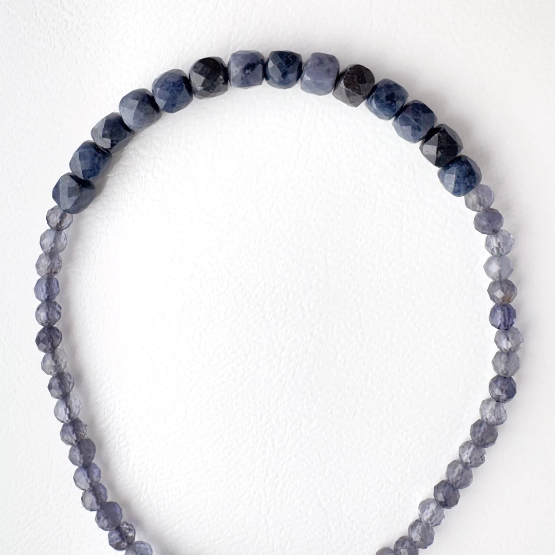 アイオライト ブレスレット ダークブルー 楽天市場】アイオライト ブレスレット 8.5mm 17.5cm メンズ M