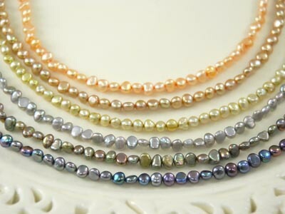 淡水 バロックパール ロングネックレス