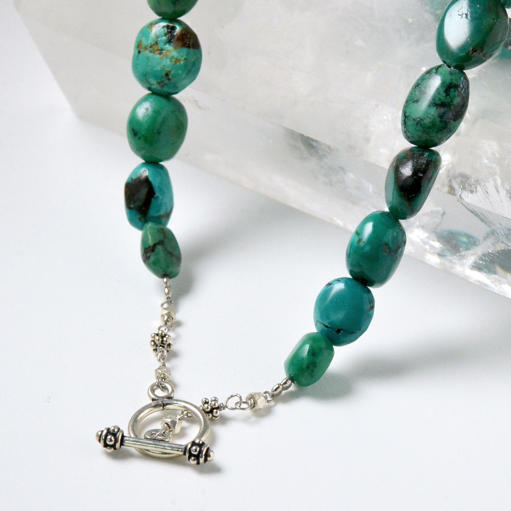 シルバー925 ターコイズ ペンダントネックレス