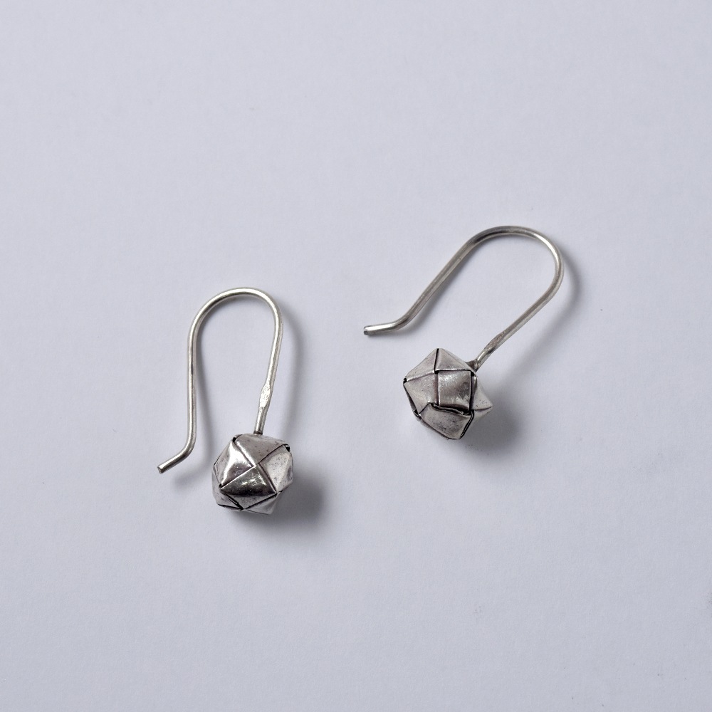 シルバー925 ハンドメイド メッシュボックス ピアス　