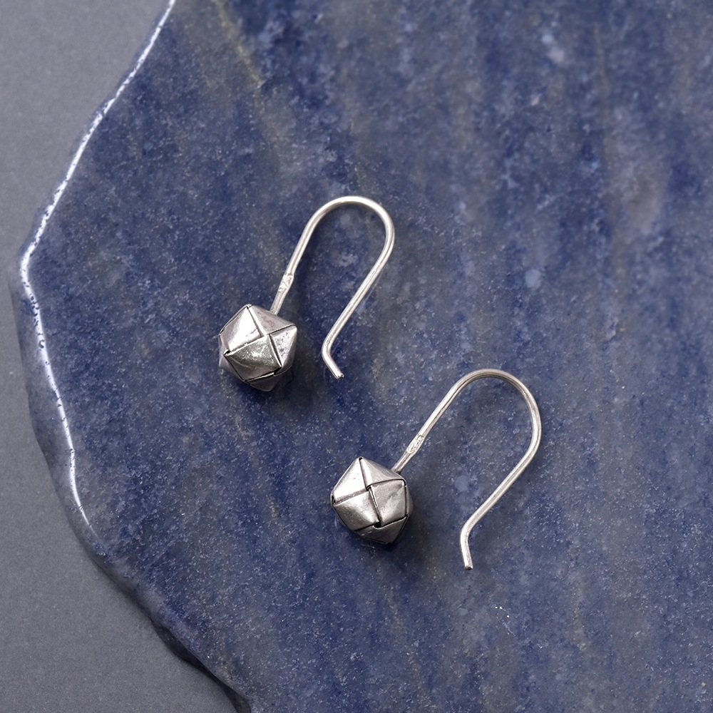 シルバー925 ハンドメイド メッシュボックス ピアス　