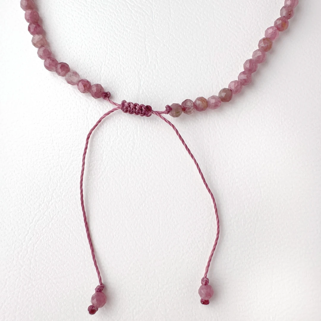 カラーで選ぶコードブレスレット（ピンク）ロードクロサイト×ピンクトルマリン【Fortune Stone Table】