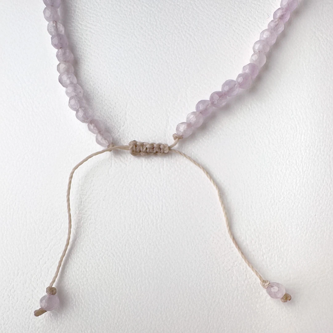 カラーで選ぶコードブレスレット（紫）アメシスト×ラベンダーアメシスト【Fortune Stone Table】