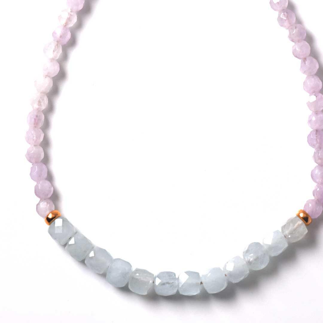 TWOtone stones ブレスレット　アクアマリン×ラベンダーアメシスト【Fortune Stone Table】
