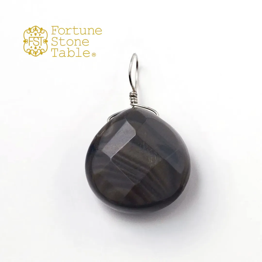 カラーで選ぶチャーム チョコレートアゲイト【Fortune Stone Table】