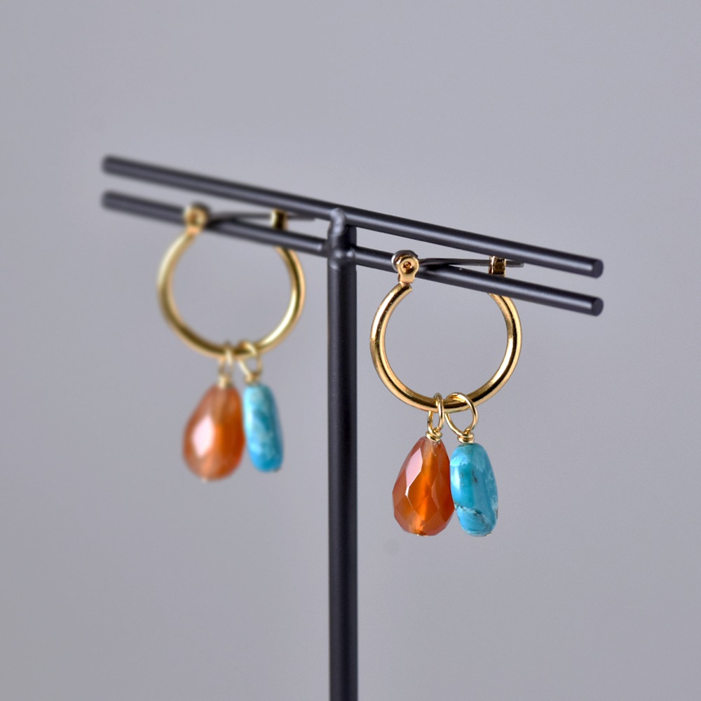 つけかえて何通りも楽しめる 5days フープイヤリング ピアス(フープ15mm)　