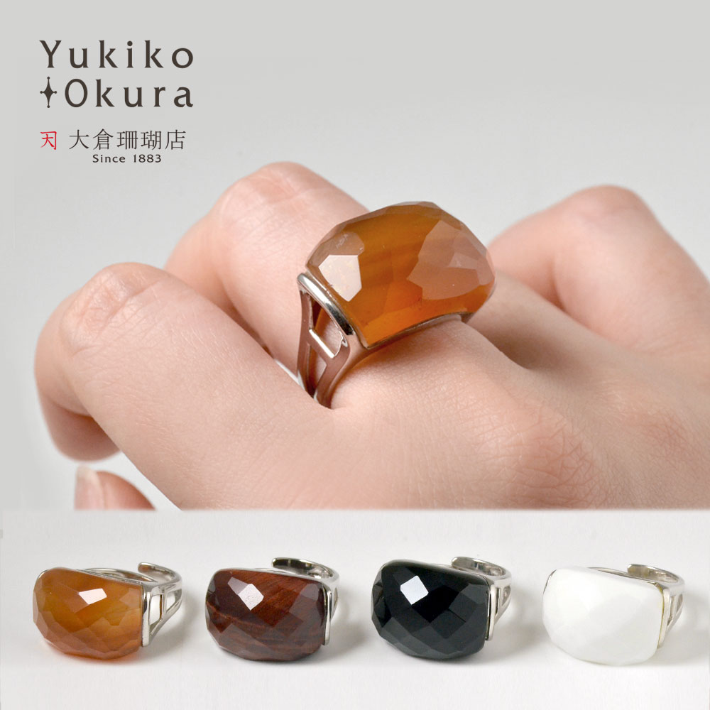 SV925 カーネリアン レッドタイガーアイ オニキス 白ガラス リング