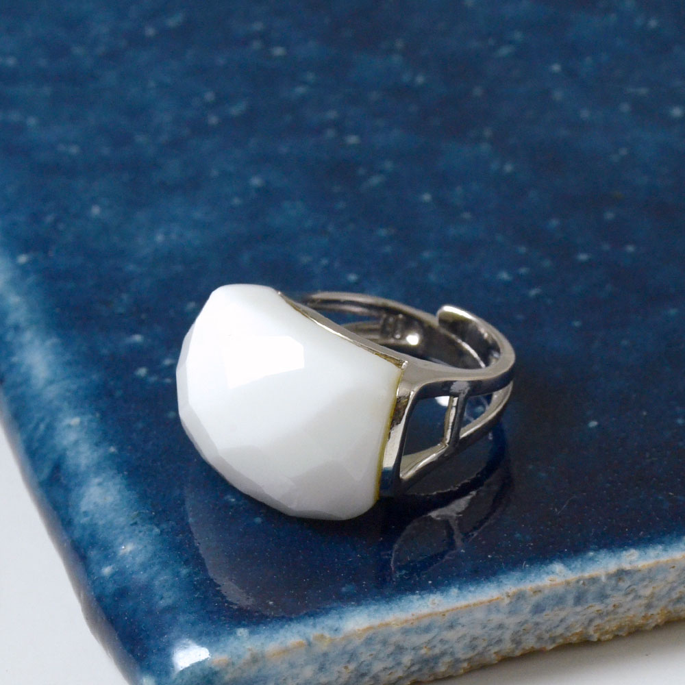 SV925 カーネリアン レッドタイガーアイ オニキス 白ガラス リング