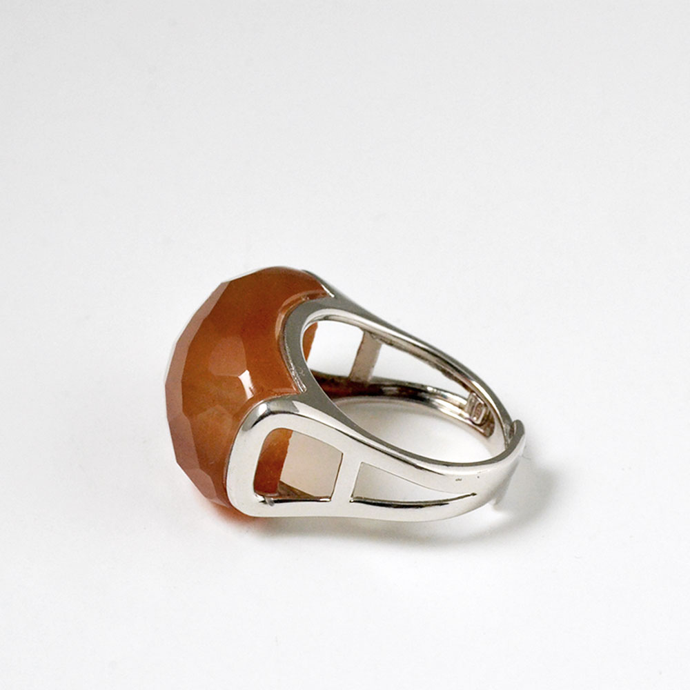 SV925 カーネリアン レッドタイガーアイ オニキス 白ガラス リング