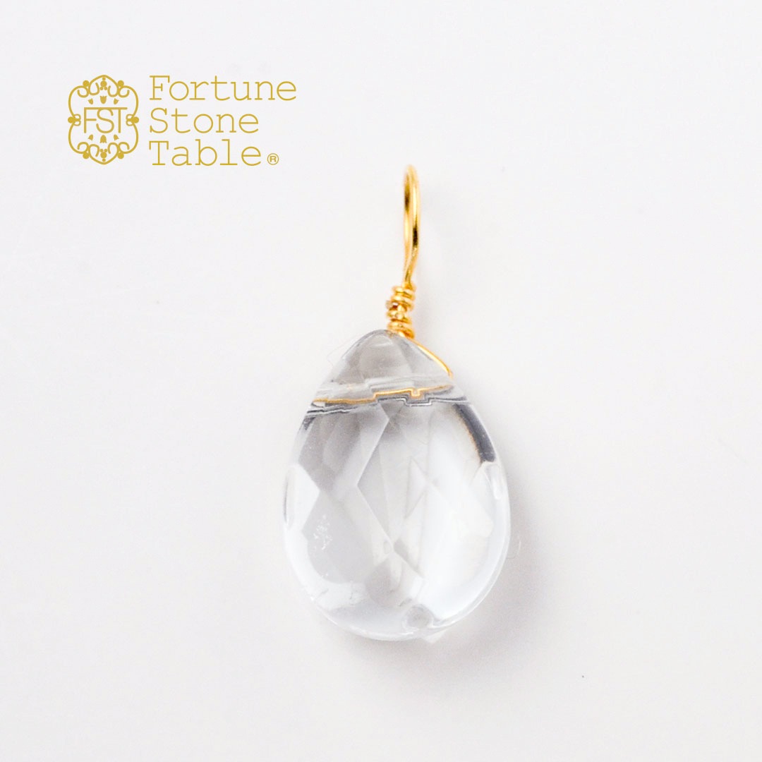 カラーで選ぶチャーム 水晶・ペアー【Fortune Stone Table】
