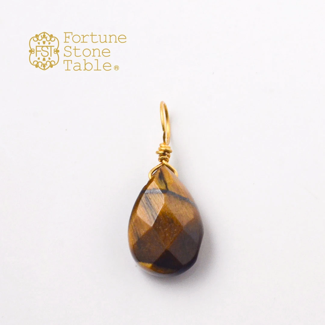 カラーで選ぶチャーム　タイガーアイ【Fortune Stone Table】
