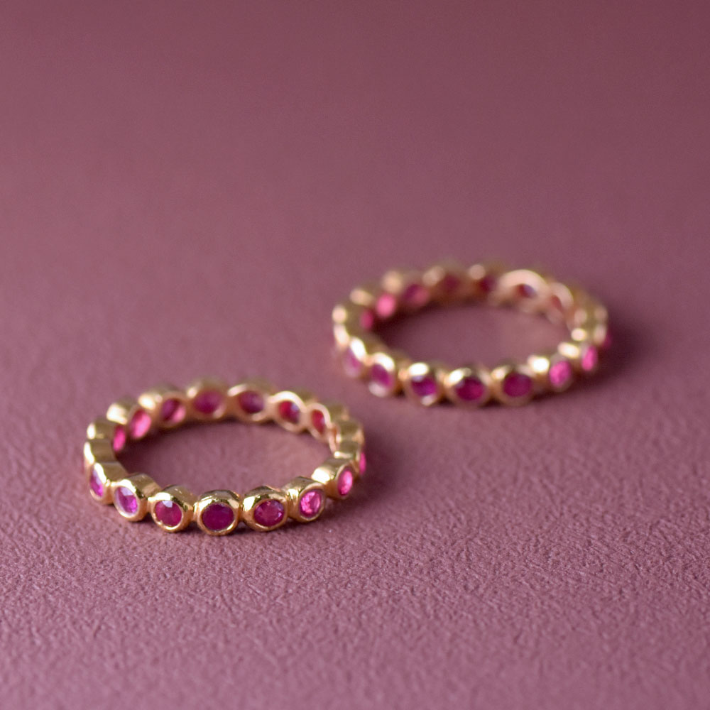 K18 ルビー エタニティリング