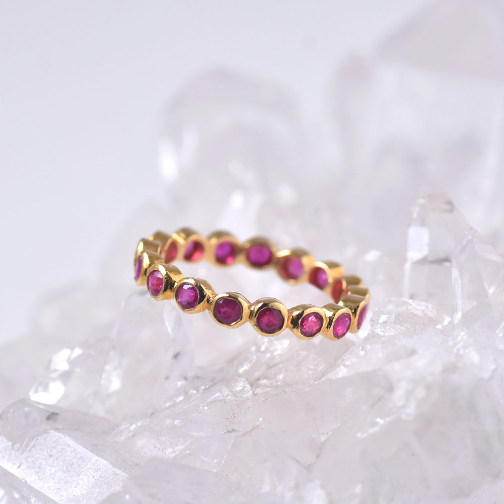 K18 ルビー エタニティリング