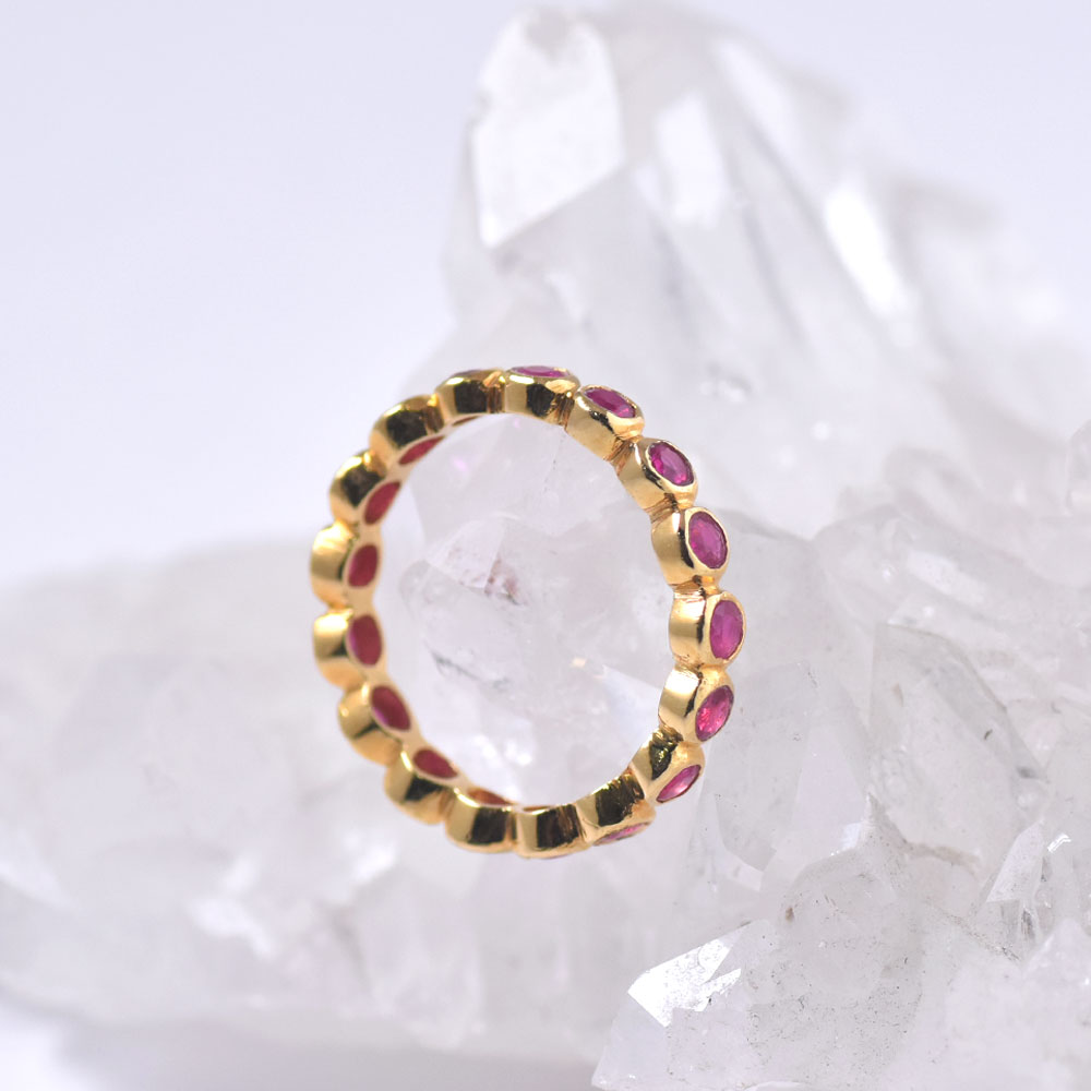 K18 ルビー エタニティリング