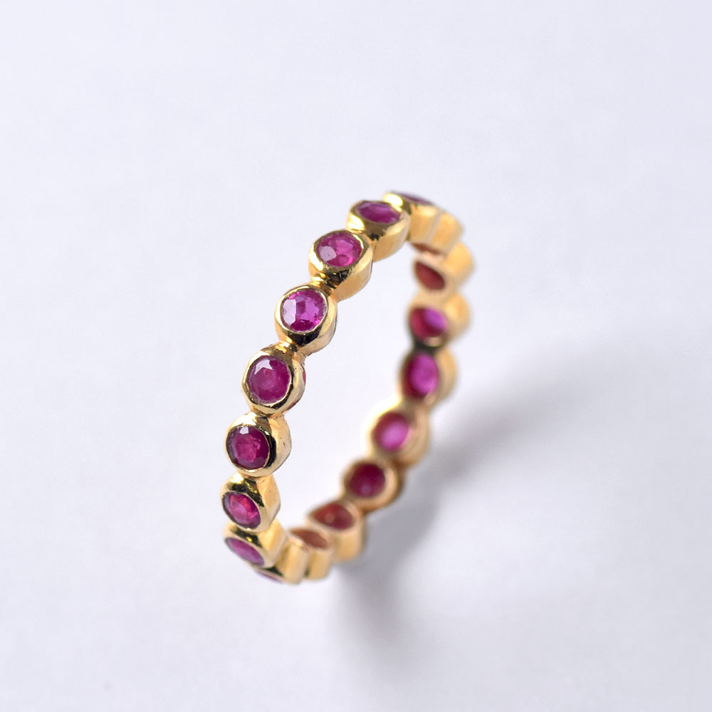 K18 ルビー エタニティリング