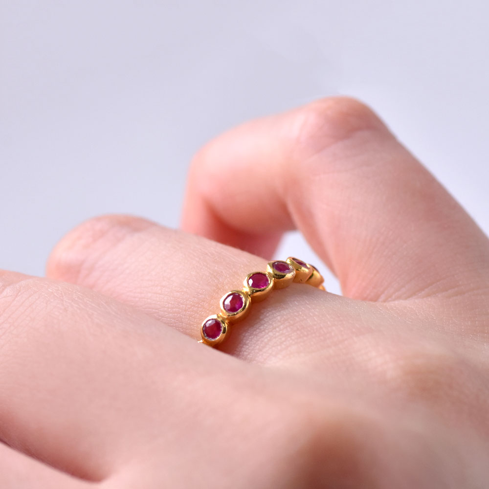 K18 ルビー エタニティリング