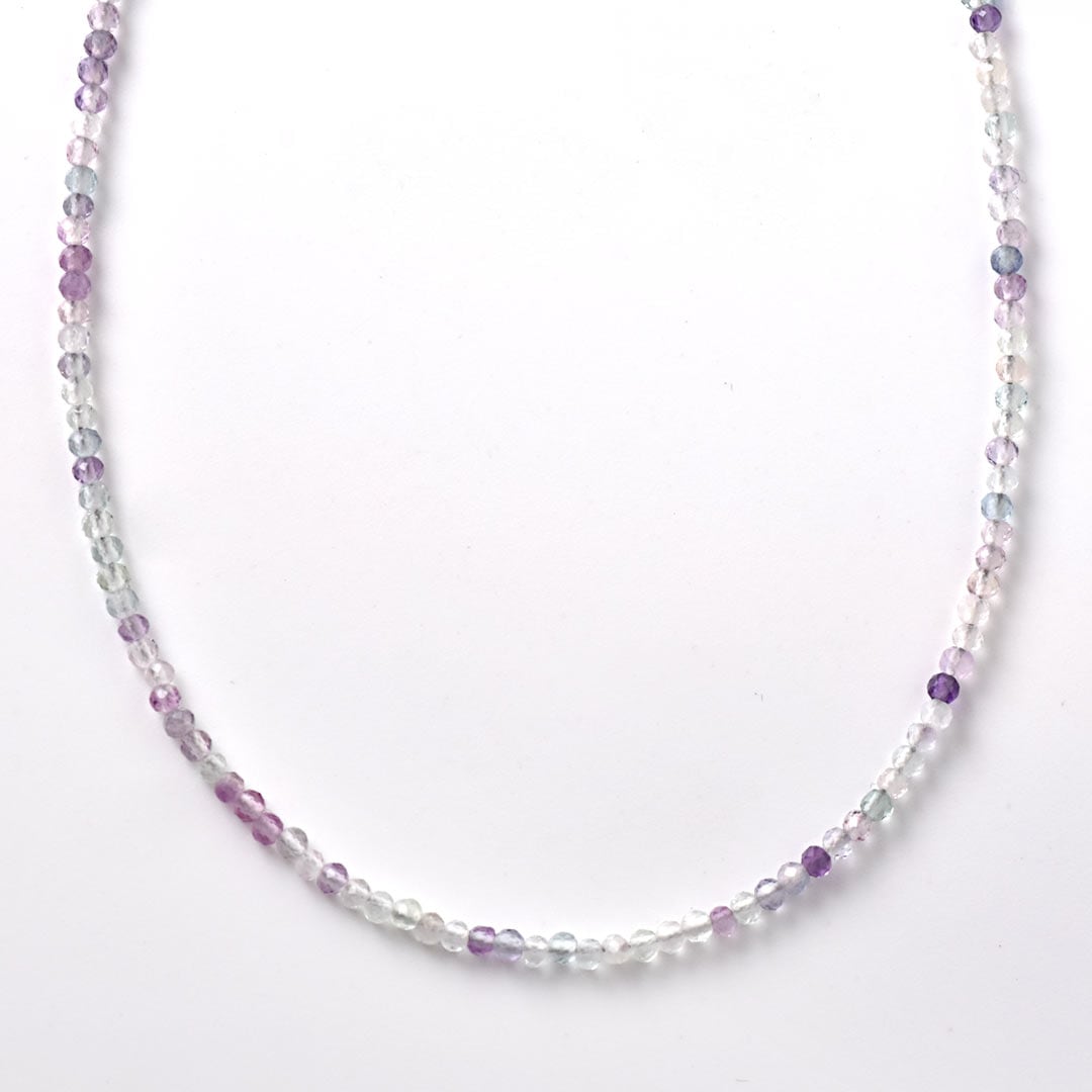 TWOtone stones ネックレス　フローライト×アメシスト【Fortune Stone Table】