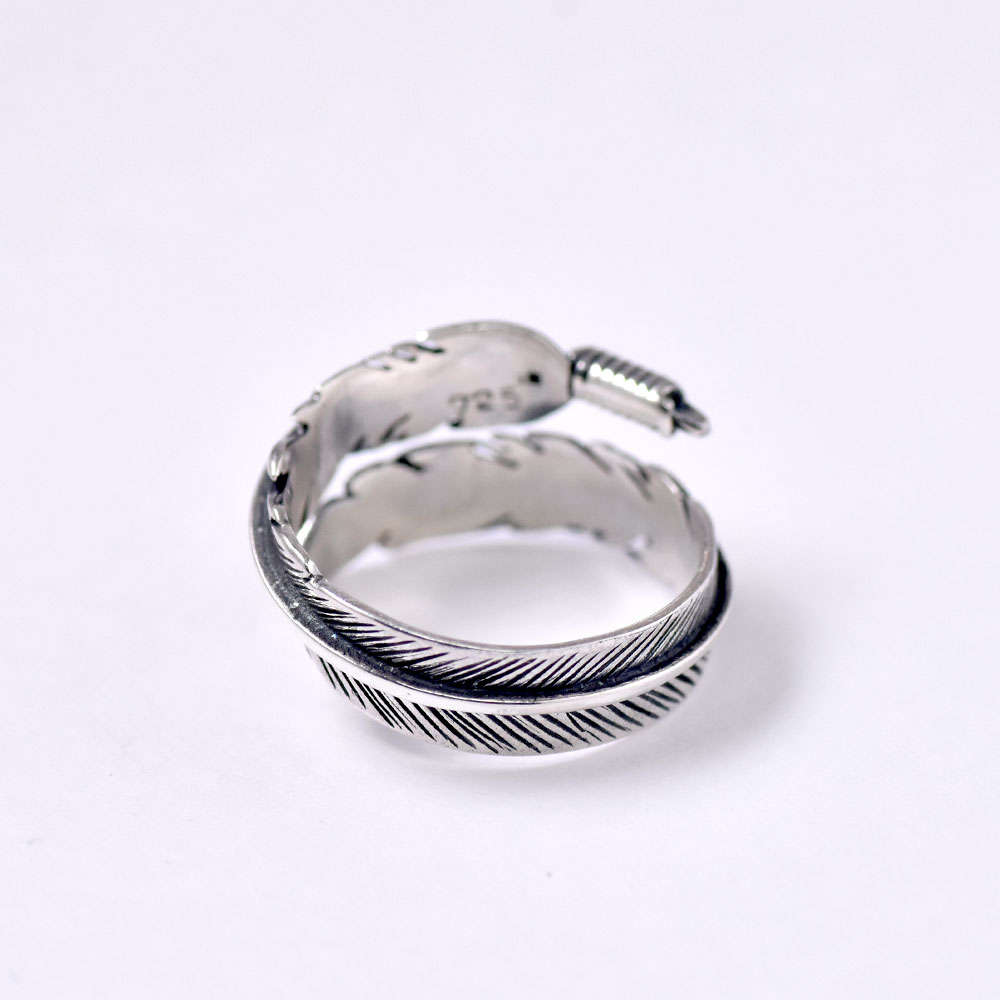 シルバー925 ハンドメイド フェザーリング