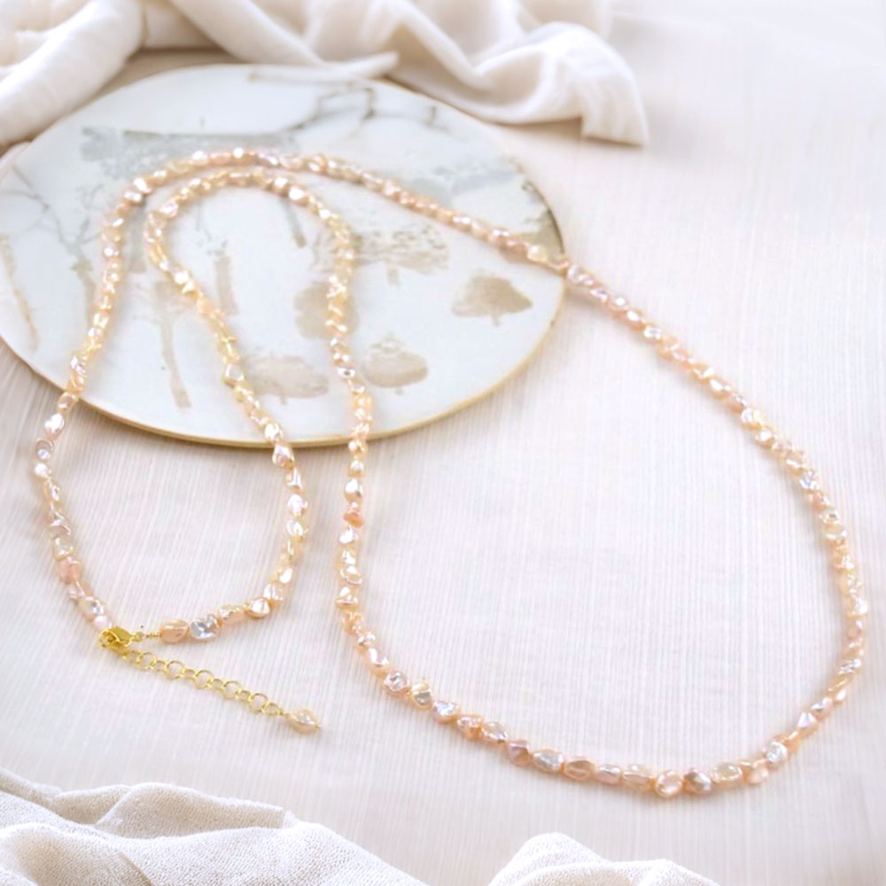 淡水 ロングケシパール 125cm ロングネックレス