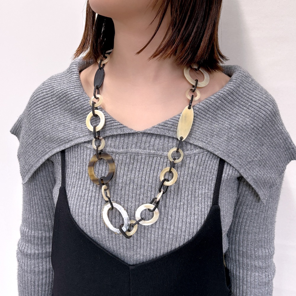 バッファローホーン ロングネックレス(2)