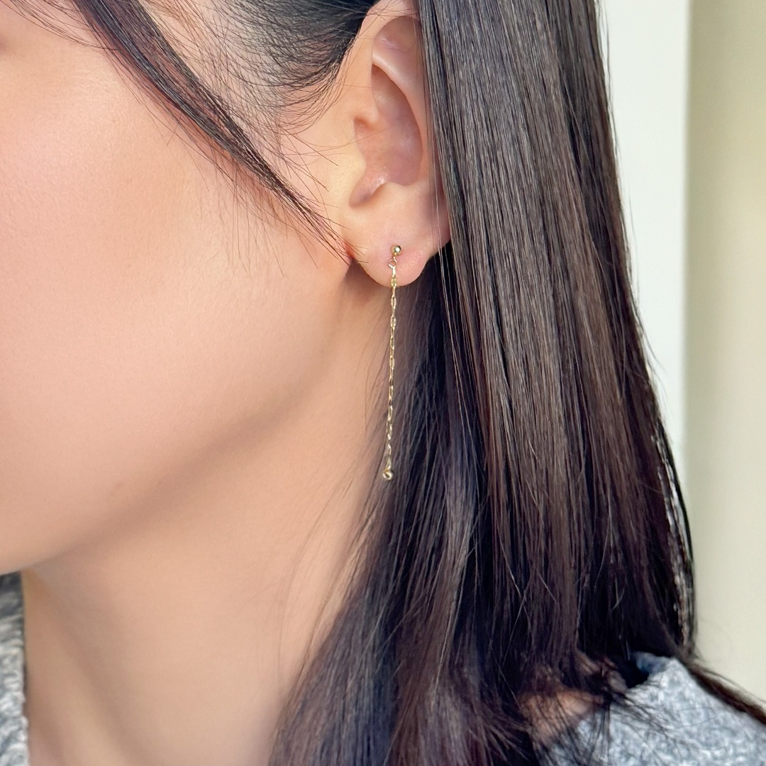 １点限り！K10 淡水パール 2way ピアス