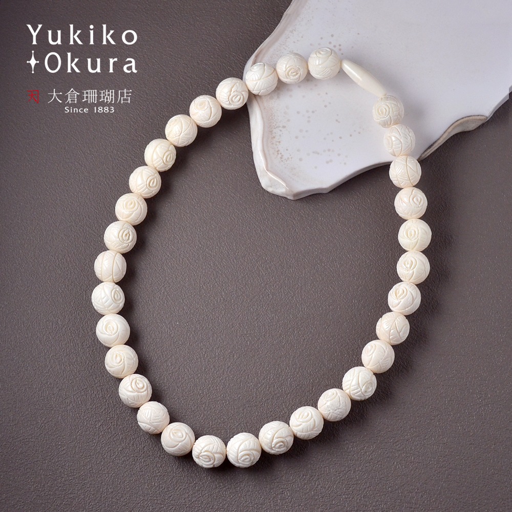 カウボーン カービング丸珠 ネックレス