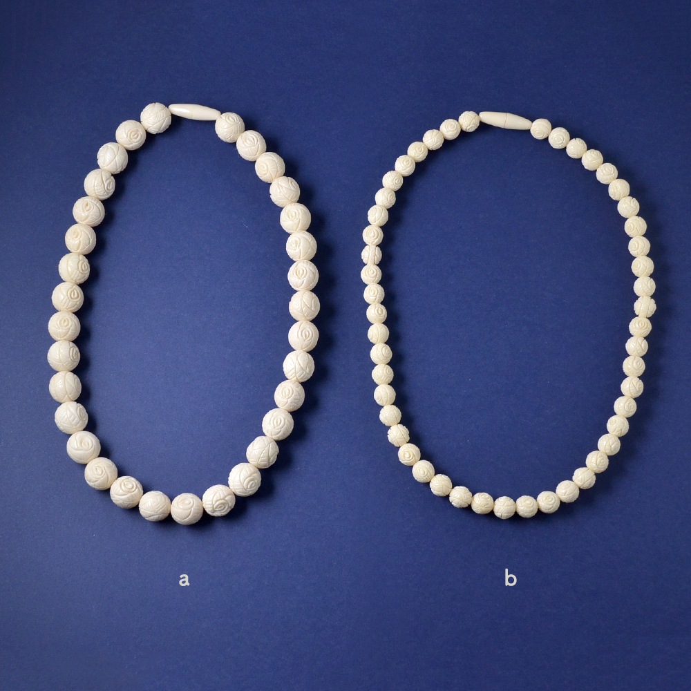 カウボーン カービング丸珠 ネックレス