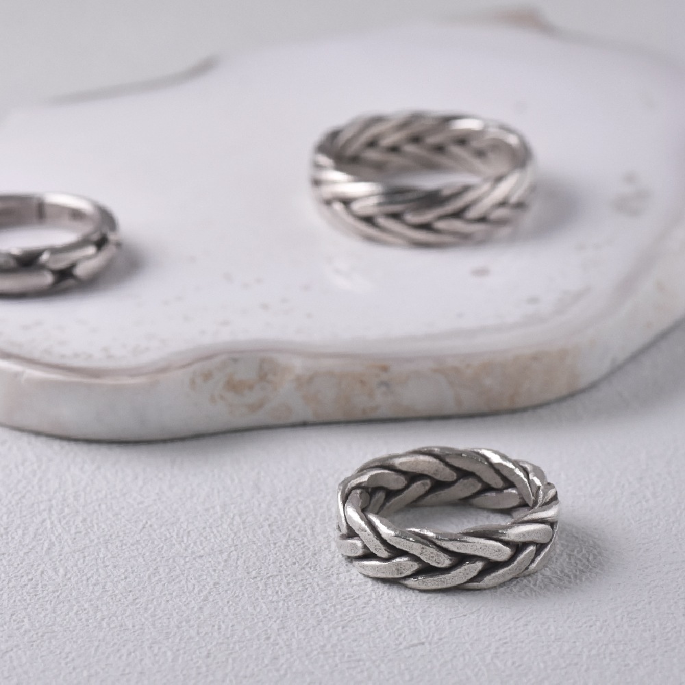 シルバー925 ハンドメイド デザインリング