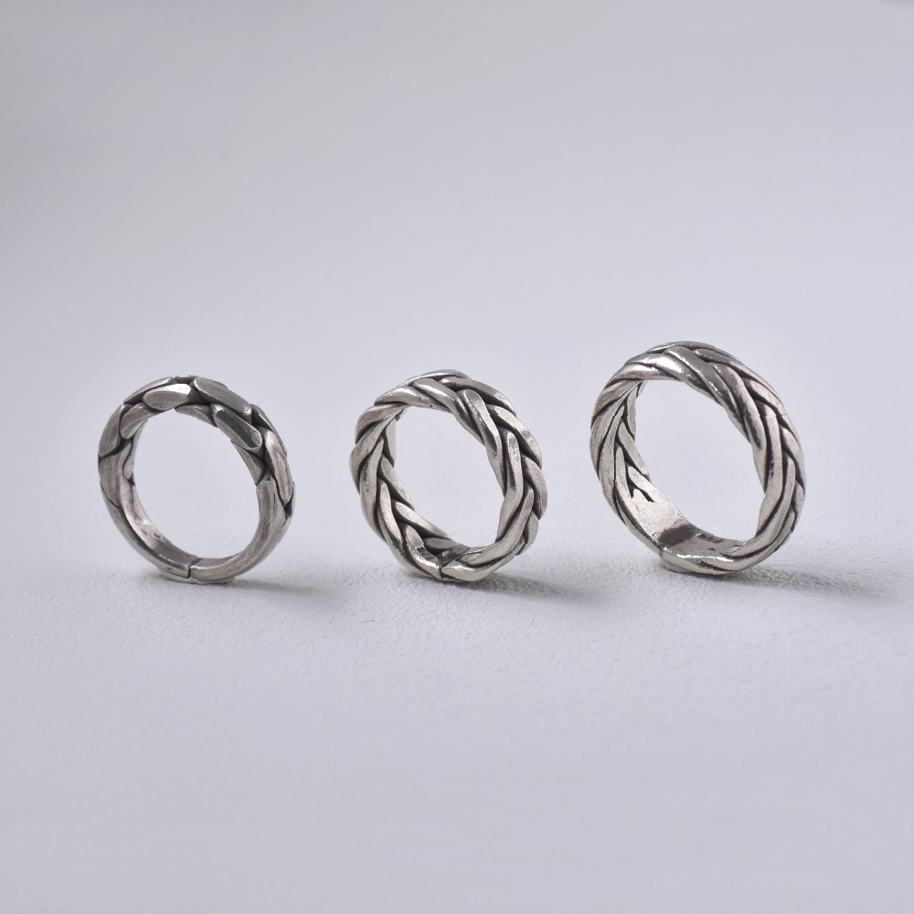 シルバー925 ハンドメイド デザインリング