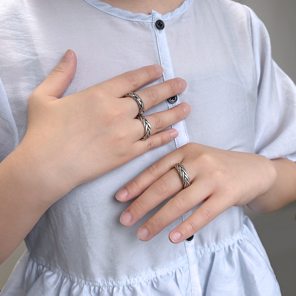 シルバー925 ハンドメイド デザインリング