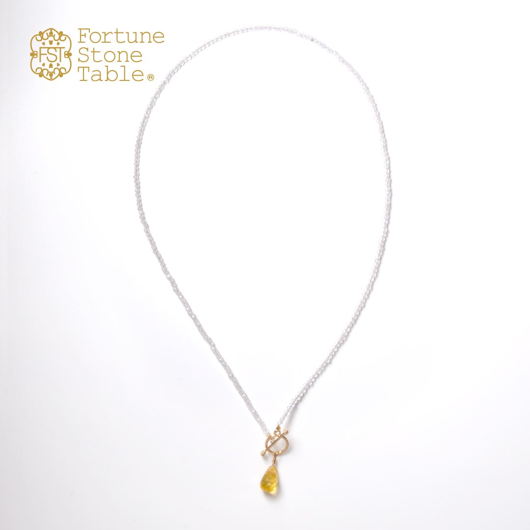 TWOtone stones ネックレス　水晶×フローライト【Fortune Stone Table】