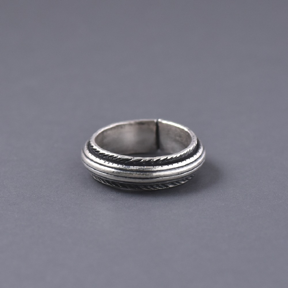 シルバー925 ハンドメイド フェザーラインリング